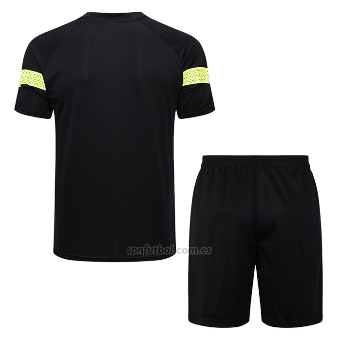 Chandal del Manchester City Manga Corta 2022-2023 Negro - Pantalon Corto